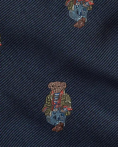 lauren ralph lauren Corbata de seda repp con Polo Bear para hombre | Ralph Lauren® ES Precio ultrabajo