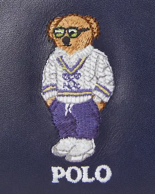 lauren ralph lauren Tarjetero de piel con Polo Bear para hombre | Ralph Lauren® ES Rebajas de fábrica