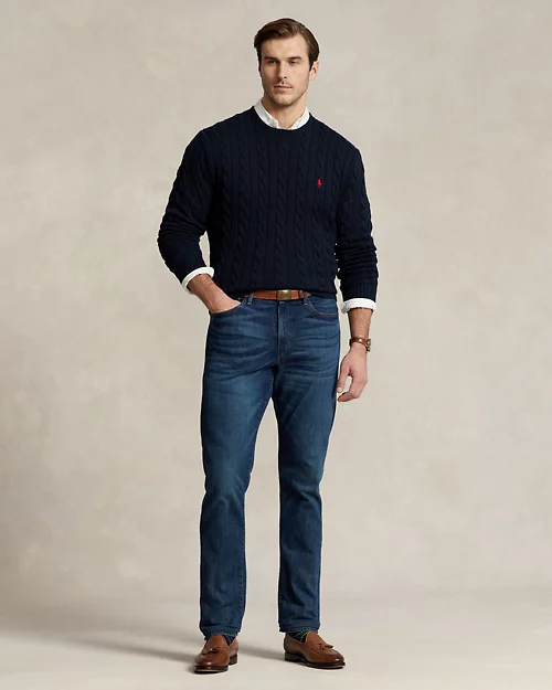 lauren ralph lauren Jersey de algodón en punto de ochos para hombre | Ralph Lauren® ES Solo hoy