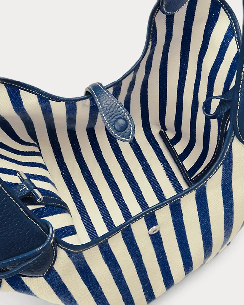 lauren ralph lauren Bolso tote Polo Play de loneta con rayas para mujer | Ralph Lauren® ES Envío internacional gratuito