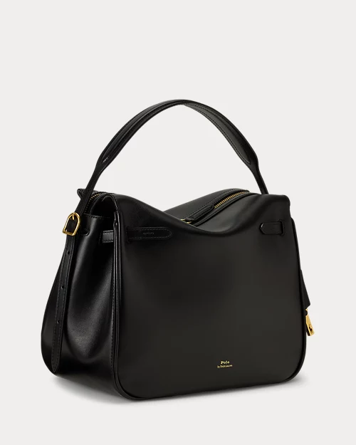 lauren ralph lauren Bolso Satchel Polo ID de piel para mujer | Ralph Lauren® ES Oferta exclusiva