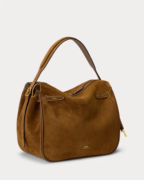 lauren ralph lauren Bolso Satchel Polo ID de ante para mujer | Ralph Lauren® ES Descuento por venta flash