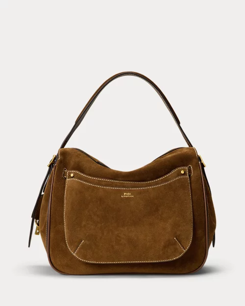 lauren ralph lauren Bolso Satchel Polo ID de ante para mujer | Ralph Lauren® ES Descuento por venta flash