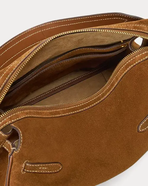 lauren ralph lauren Bolso Satchel Polo ID de ante para mujer | Ralph Lauren® ES Descuento por venta flash