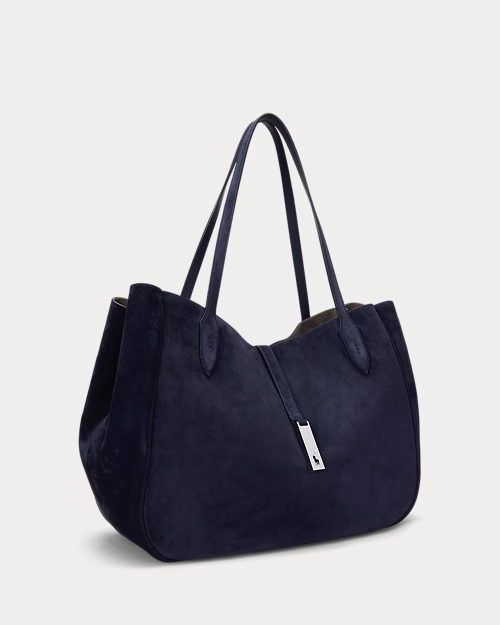 lauren ralph lauren Bolso tote Polo ID grande de ante para mujer | Ralph Lauren® ES Ofertas especiales
