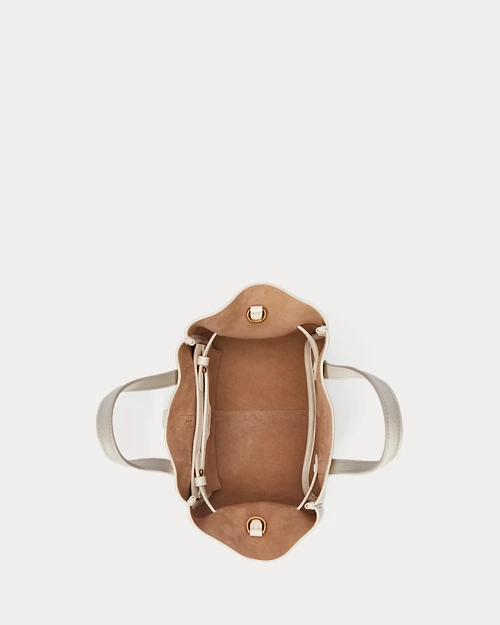 lauren ralph lauren Bolso tote Polo ID pequeño de piel para mujer | Ralph Lauren® ES Rebajas de fin de temporada