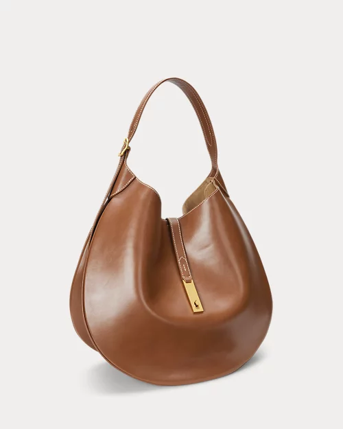 lauren ralph lauren Bolso Shoulder Polo ID grande de piel para mujer | Ralph Lauren® ES En línea