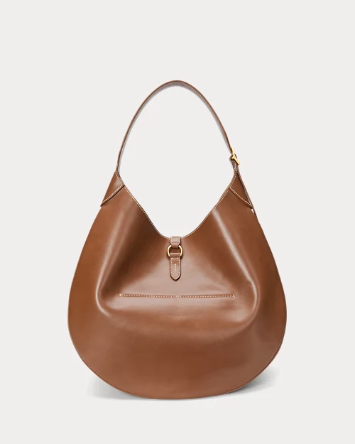 lauren ralph lauren Bolso Shoulder Polo ID grande de piel para mujer | Ralph Lauren® ES En línea