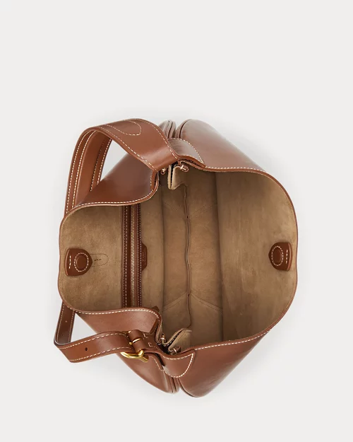 lauren ralph lauren Bolso Shoulder Polo ID grande de piel para mujer | Ralph Lauren® ES En línea