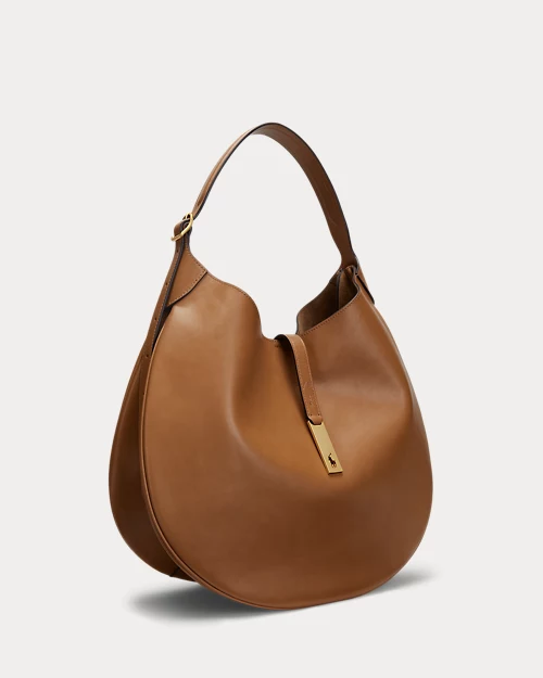 lauren ralph lauren Bolso Shoulder Polo ID de piel grande para mujer | Ralph Lauren® ES Outlet