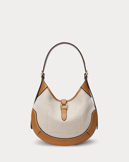 lauren ralph lauren Bolso Shoulder Polo ID de loneta pequeño para mujer | Ralph Lauren® ES Outlet online
