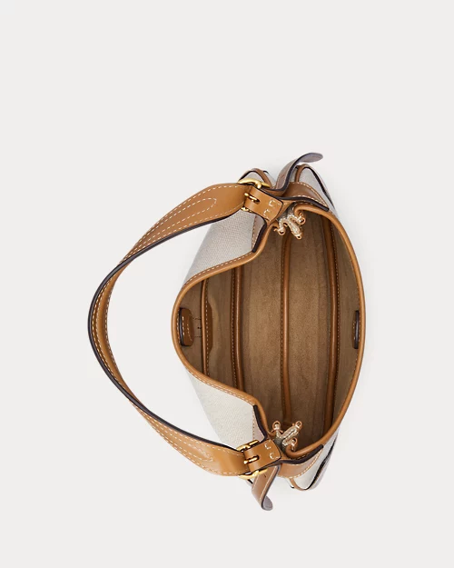 lauren ralph lauren Bolso Shoulder Polo ID de loneta pequeño para mujer | Ralph Lauren® ES Outlet online