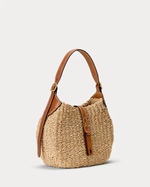 lauren ralph lauren Bolso de hombro Polo ID de rafia pequeño para mujer | Ralph Lauren® ES Rebajas