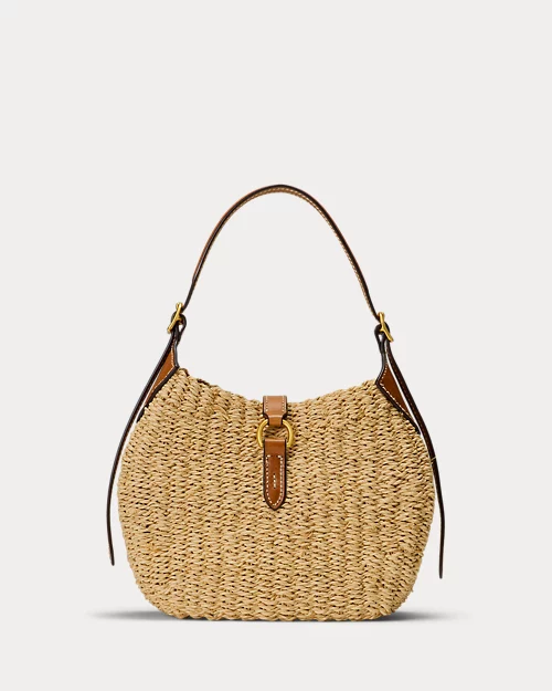 lauren ralph lauren Bolso de hombro Polo ID de rafia pequeño para mujer | Ralph Lauren® ES Rebajas
