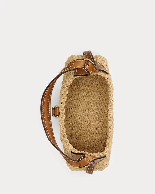 lauren ralph lauren Bolso de hombro Polo ID de rafia pequeño para mujer | Ralph Lauren® ES Rebajas
