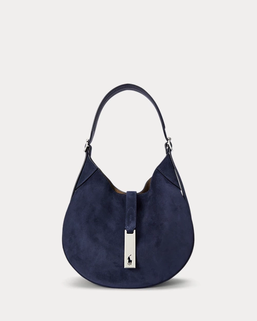lauren ralph lauren Bolso Shoulder Polo ID pequeño de ante para mujer | Ralph Lauren® ES