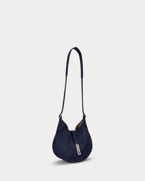 lauren ralph lauren Bolso Shoulder Polo ID pequeño de ante para mujer | Ralph Lauren® ES Rebajas baratas