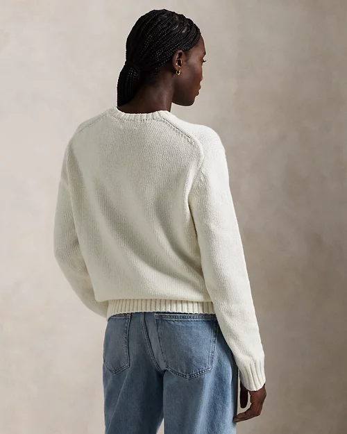 lauren ralph lauren Jersey de algodón y lino con Polo Bear para mujer | Ralph Lauren® ES Tienda