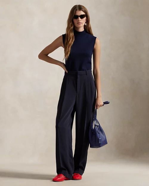 lauren ralph lauren Jersey de cuello vuelto sin mangas para mujer | Ralph Lauren® ES Liquidación