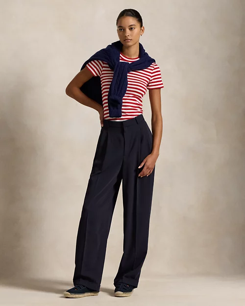 lauren ralph lauren Camiseta de algodón con rayas para mujer | Ralph Lauren® ES Mejor oferta