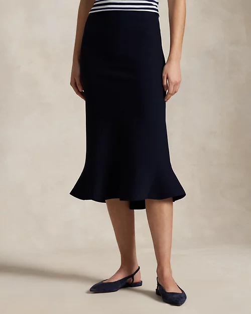 lauren ralph lauren Falda acampanada de punto para mujer | Ralph Lauren® ES Rebajas online