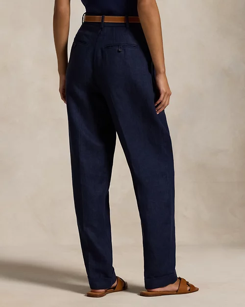 lauren ralph lauren Pantalón Tapered Fit de lino en espiga para mujer | Ralph Lauren® ES Envío gratis