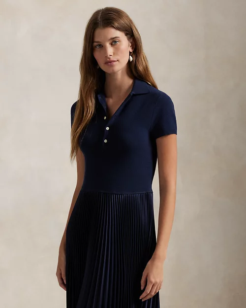 lauren ralph lauren Vestido tipo polo con cuerpo de punto para mujer | Ralph Lauren® ES Oferta especial