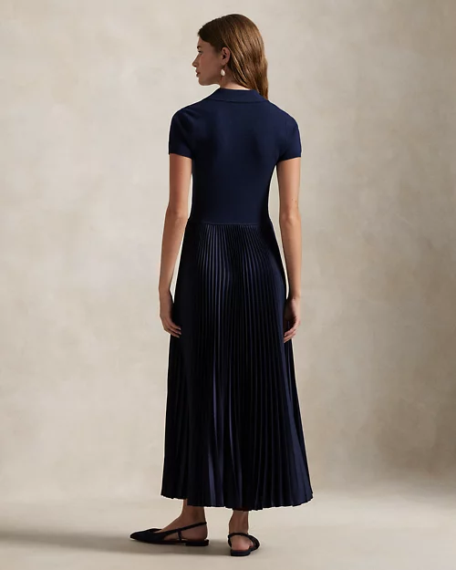 lauren ralph lauren Vestido tipo polo con cuerpo de punto para mujer | Ralph Lauren® ES Oferta especial