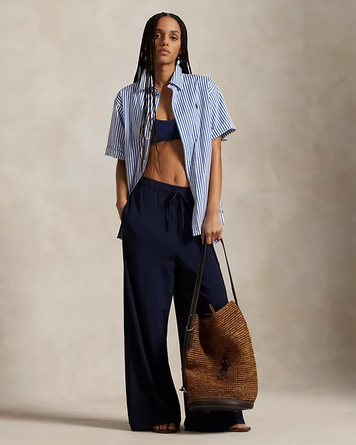 lauren ralph lauren Camisa Oversize Fit de manga corta para mujer | Ralph Lauren® ES ÚLTIMAS EDICIONES