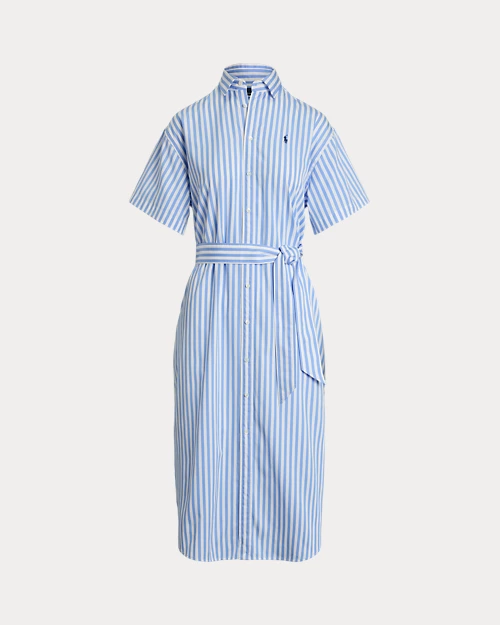 lauren ralph lauren Vestido camisero de algodón con cinturón para mujer | Ralph Lauren® ES Últimos 2 días