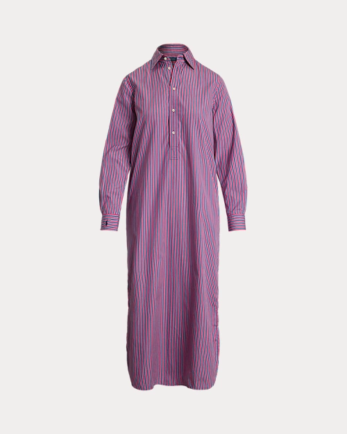lauren ralph lauren Vestido camisero de algodón con rayas para mujer | Ralph Lauren® ES Último día