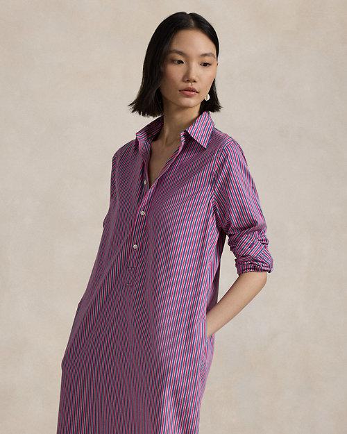 lauren ralph lauren Vestido camisero de algodón con rayas para mujer | Ralph Lauren® ES Último día