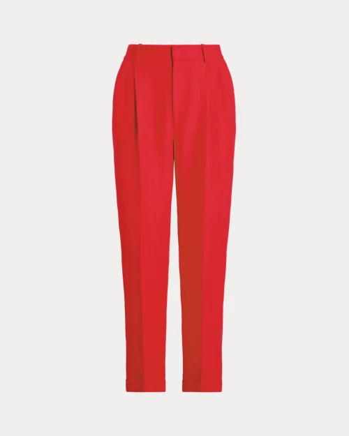lauren ralph lauren Pantalón ajustado de sarga de lino para mujer | Ralph Lauren® ES Solo hoy