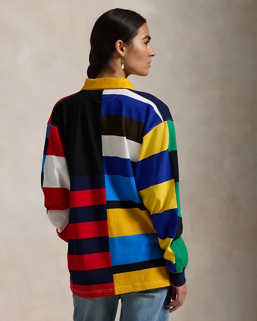 lauren ralph lauren Camiseta de rugby de punto en patchwork para mujer | Ralph Lauren® ES Oferta especial de fábrica