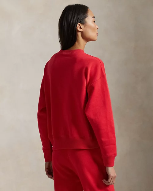 lauren ralph lauren Jersey de felpa con cuello redondo para mujer | Ralph Lauren® ES Promoción trimestral