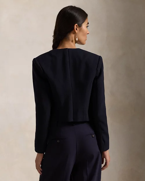 lauren ralph lauren Chaqueta recortada de crepé de lana para mujer | Ralph Lauren® ES Superdescuento