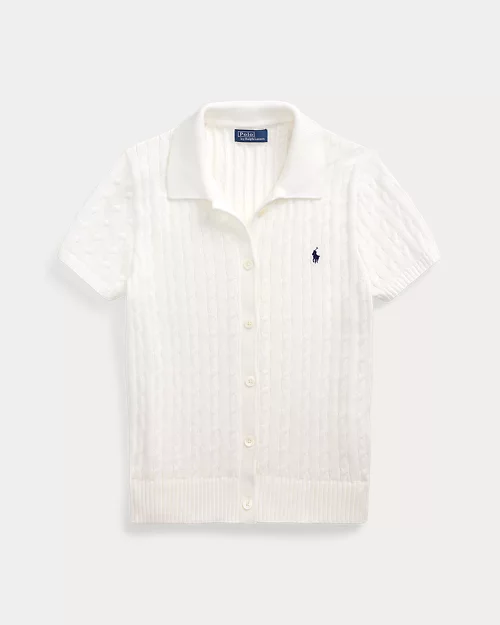 lauren ralph lauren Cárdigan tipo polo en punto de ochos para mujer | Ralph Lauren® ES Grandes descuentos