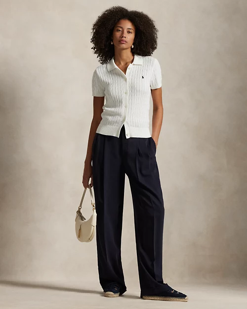 lauren ralph lauren Cárdigan tipo polo en punto de ochos para mujer | Ralph Lauren® ES Grandes descuentos