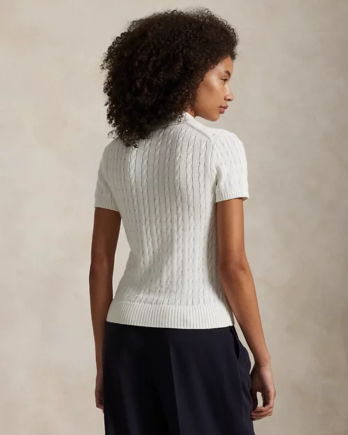 lauren ralph lauren Cárdigan tipo polo en punto de ochos para mujer | Ralph Lauren® ES Grandes descuentos