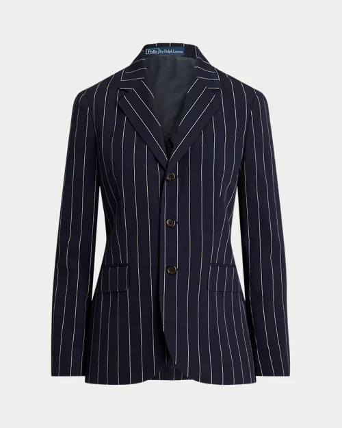 lauren ralph lauren Blazer de algodón y lino con rayas finas para mujer | Ralph Lauren® ES Envío internacional gratuito
