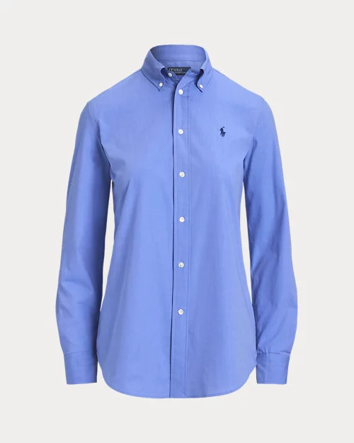 lauren ralph lauren Camisa Slim de algodón elástico para mujer | Ralph Lauren® ES Tienda de fábrica