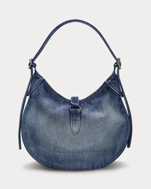 lauren ralph lauren Bolso de hombro Polo ID de denim pequeño para mujer | Ralph Lauren® ES En oferta
