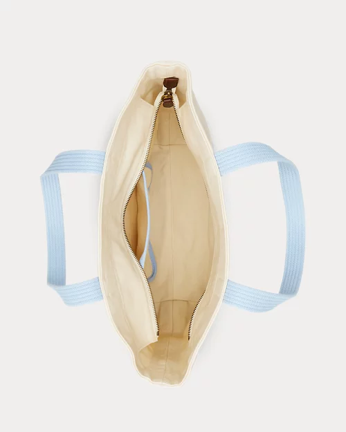lauren ralph lauren Bolso tote de loneta con Polo Bear para mujer | Ralph Lauren® ES Libre de impuestos