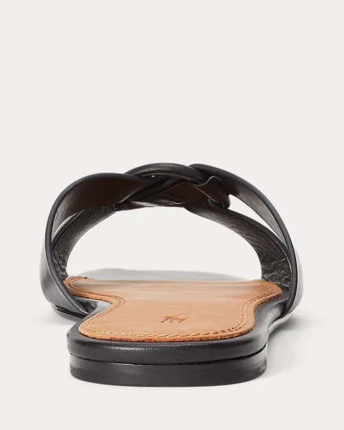 lauren ralph lauren Sandalia de piel con anilla circular para mujer | Ralph Lauren® ES Últimos 2 días
