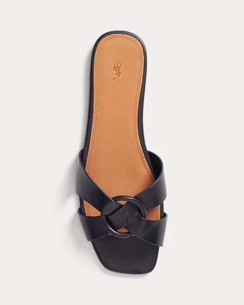 lauren ralph lauren Sandalia de piel con anilla circular para mujer | Ralph Lauren® ES Últimos 2 días