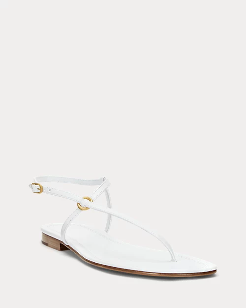 lauren ralph lauren Sandalia de piel con anilla para mujer | Ralph Lauren® ES Precio de fábrica