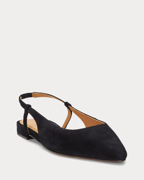 lauren ralph lauren Zapato plano destalonado de ante para mujer | Ralph Lauren® ES Promoción trimestral