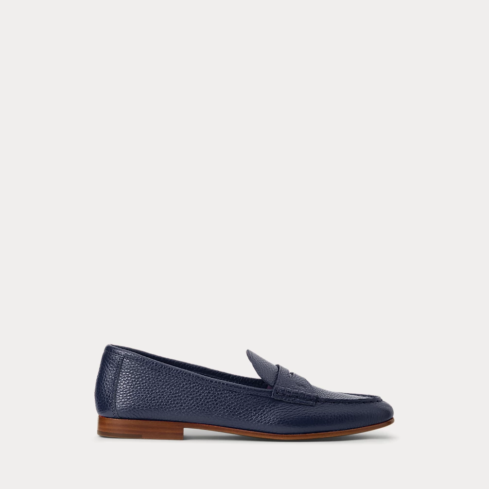 lauren ralph lauren Mocasín penny de piel granulada para mujer | Ralph Lauren® ES