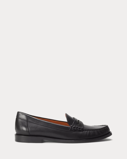 lauren ralph lauren Mocasín penny de piel de becerro para mujer | Ralph Lauren® ES