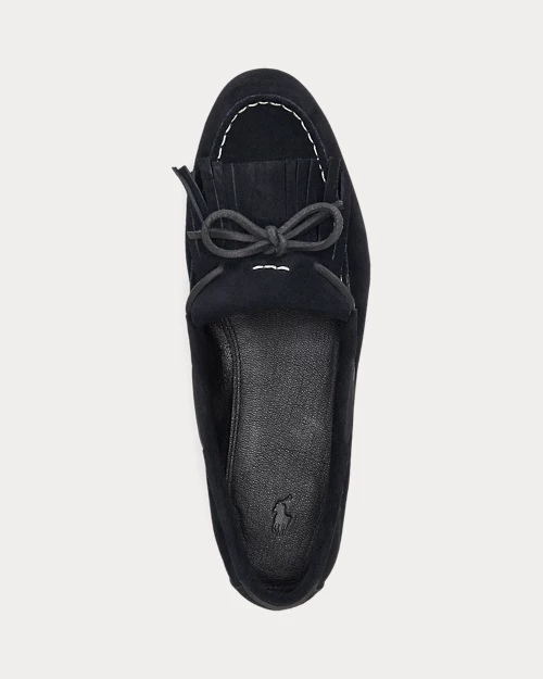 lauren ralph lauren Mocasín de ante con ribete de flecos para mujer | Ralph Lauren® ES Liquidación
